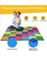 Hongge 58 Inch Toddler Foam Play Mat Baby Folding Activity Floor Mat