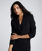 Kenneth Cole Women's Cropped One Button Jacket