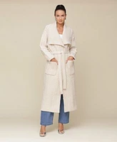 Avec Les Filles Open Front Duster Sweater Coat Straight Leg Carpenter Jeans