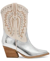Dv Dolce Vita Women's Aledo Contrast Stitch Studded Cowboy Boots
