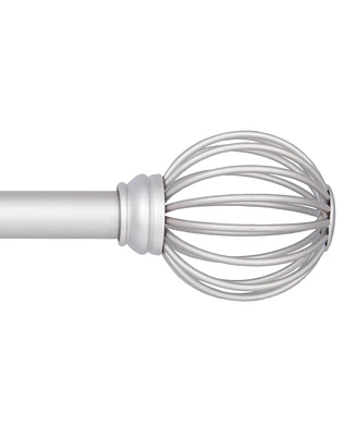 Kenney Jax 5/8 Inch Brushed Nickel Decorative Curtain Rod for Stylish Home Decor