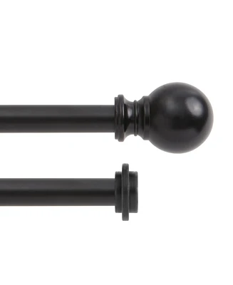 Kenney 5/8 Inch Standard Decorative Double Curtain Rod with Ball Finials