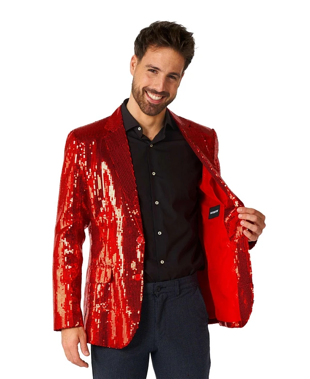Suitmeister Men's Sequins Party Blazer for Men Slim Fit Shiny