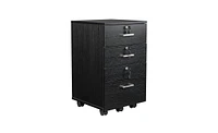 Slickblue Fch Wood Grain Filing Cabinet with Three Drawers, Made of Durable Density Board for Office Organization