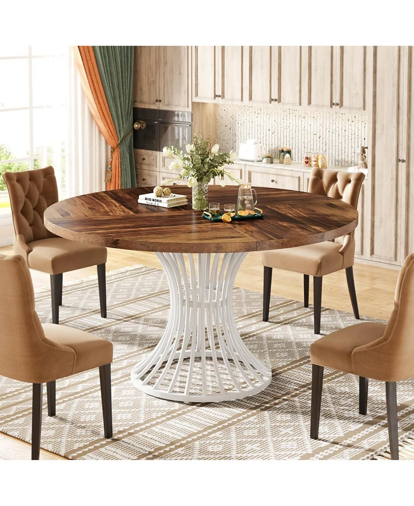 Tribesigns Round Dining Table for 4-6 People, 47