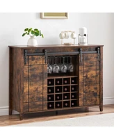 gaomon Farmhouse Coffee Bar Cabinet with Storage