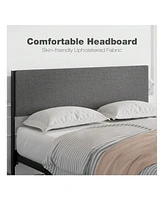 gaomon Upholstered Bed Frame, With 2 Storage Drawers, Sturdy Steel Slats Support, No Box Spring Needed, No Noise