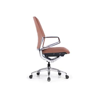 Decent Living Executive Premium Leather Office Chair with Standard Height Back