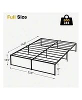 gaomon Twin/Full/Queen Size Metal Bed Frame, Platform Bed Frame 13 Inch With 3 In 1 Steel Support