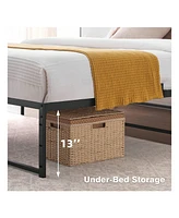 gaomon Twin/Full/Queen Size Metal Bed Frame, Platform Bed Frame 13 Inch With 3 In 1 Steel Support