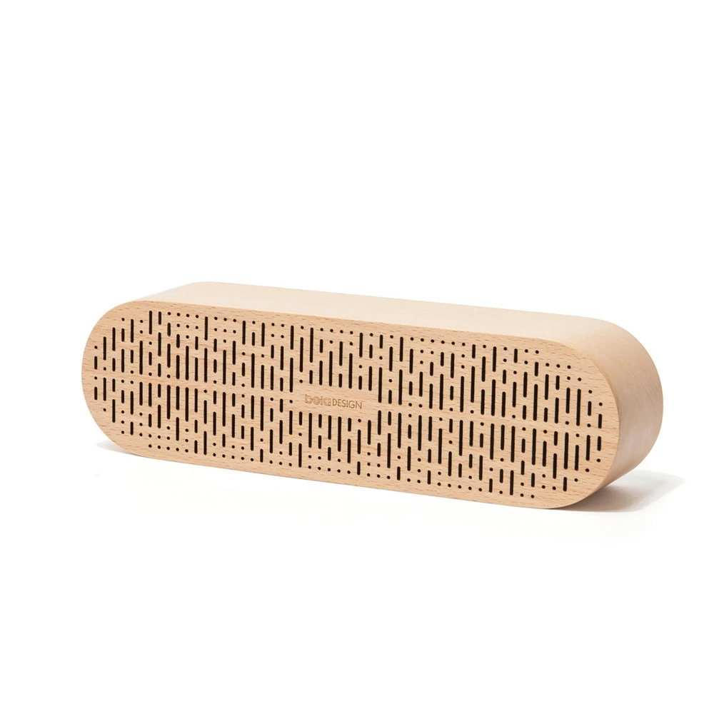 Decent Living Germany Beech Wooden Speaker Slot Drop