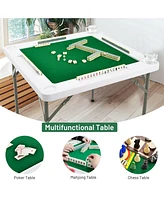 Gouun 4-Player Mahjong Game Table with Iron Frame