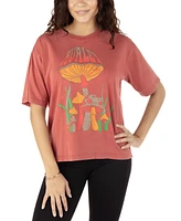 Hurley Juniors' Whimsical Toad Slim Boyfriend-Fit T-Shirt