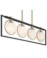 Possini Euro Design Carlyn 37 1/2" Mid Century Modern Art Deco Pendant Chandelier Ceiling Light Fixture Dining Room Over Table Kitchen Island Foyer Ha
