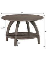 Convenience Concepts 30" Aldrin Coffee Table with Shelf