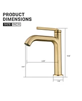 Mondawe Single Handle Bathroom Sink Faucet, Modern Bathroom Faucet with Sprayer Brushed Gold