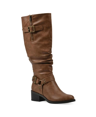 White Mountain Women's Cushion Tall Shaft Riding Boots
