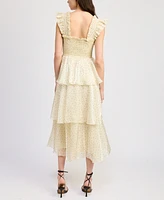 En Saison Women's Moxie Organza Midi Dress