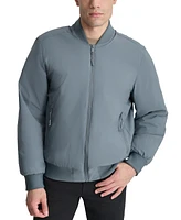 Dkny Men's Stretch Zip-Front Zip-Pocket Bomber Jacket