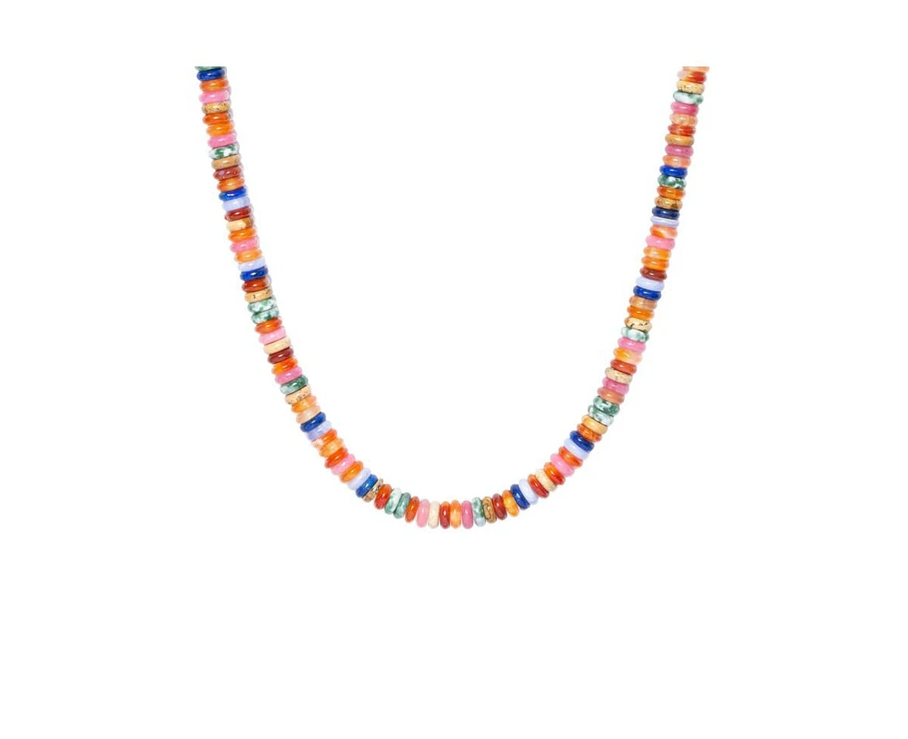 Little Sky Stone Elena Mixed Gemstone Multicolor Beaded Necklace - Multi