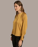 Donna Karan New York Women's Chain-Hardware Long-Sleeve Blouse