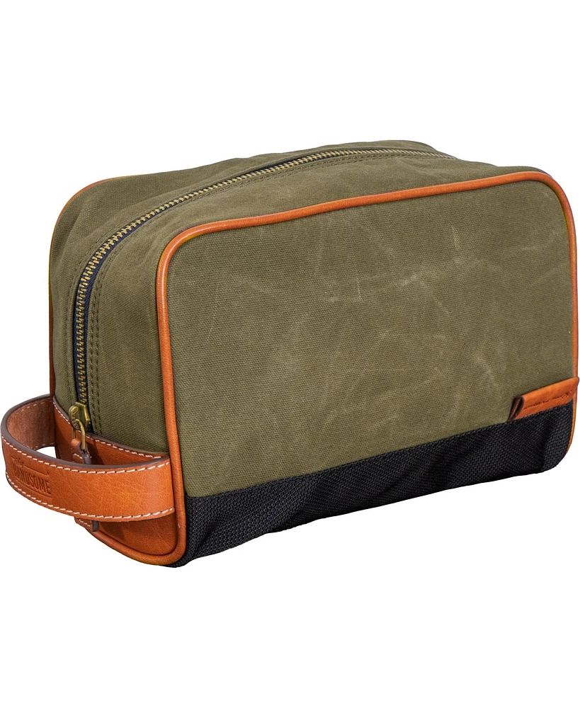 Boarding Pass Hey Handsome Waxed Canvas Dopp Kit - Navy