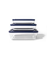 Dura Living -Piece Rectangular Nesting Food Storage and Meal Prep Container Set