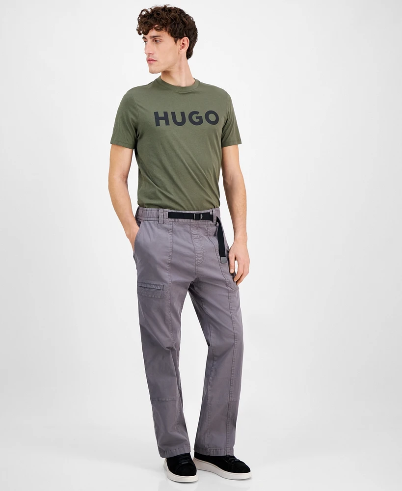 Hugo Boss Men's Gunner Classic Fit Belted Casual Trousers