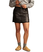 Lucky Brand Women's Sequin Denim Mini Skirt