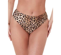 Women's '90s Leopard-Print High-Waist High-Cut Cheeky Bikini Bottoms