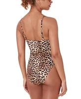 Women's Lanikai Leopard-Print V-Neck One-Piece Swimsuit