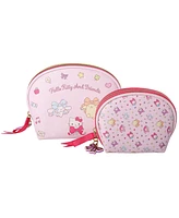 Hello Kitty Sanrio Friends Large and Small Dome Cosemtic Travel Bag Set