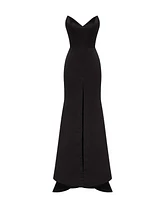 Milla Women's Black Elegant Strapless Trumpet Evening Gown