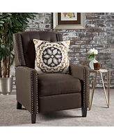 Classic Coffee Fabric Push Back Chair