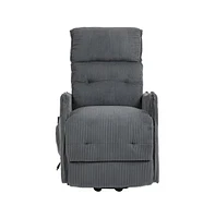 Streamdale Furniture Recliner Chair, Electric Recliner Chairs for Adults, Side Pocket Power Reclining Chair Pocket Springs Seat Cushion, Corduroy Fabr