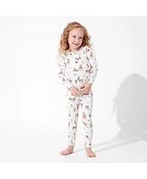 Bellabu Bear Kids Unisex Santa's Workshop Set of 2 Piece Pajamas