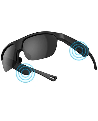 Alpha Digital Polarized Bluetooth Smart Glasses w/ Mic, Open-Ear Audio, IP65 & 5-Hr Battery