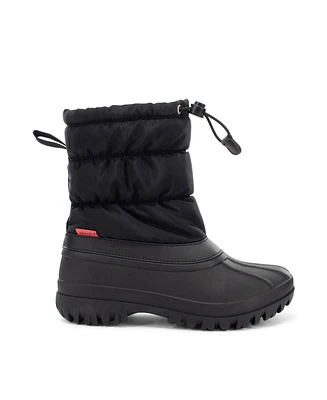 Womens Nylon Puffer Snow Boot