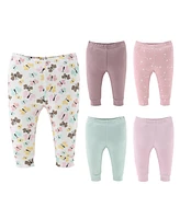 The Peanutshell Baby Girls Pants, 5-Pack, Butterfly Kisses