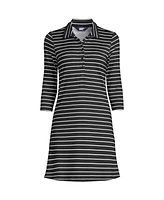 Lands' End Women's Active 3/4 Sleeve Polo Dress