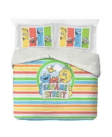 Saturday Park Sesame Street 100% Organic Cotton Twin Duvet & Sham Set