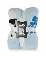 Saturday Park Star Wars The Blue Side 50x60 Feather Knit Throw Blanket