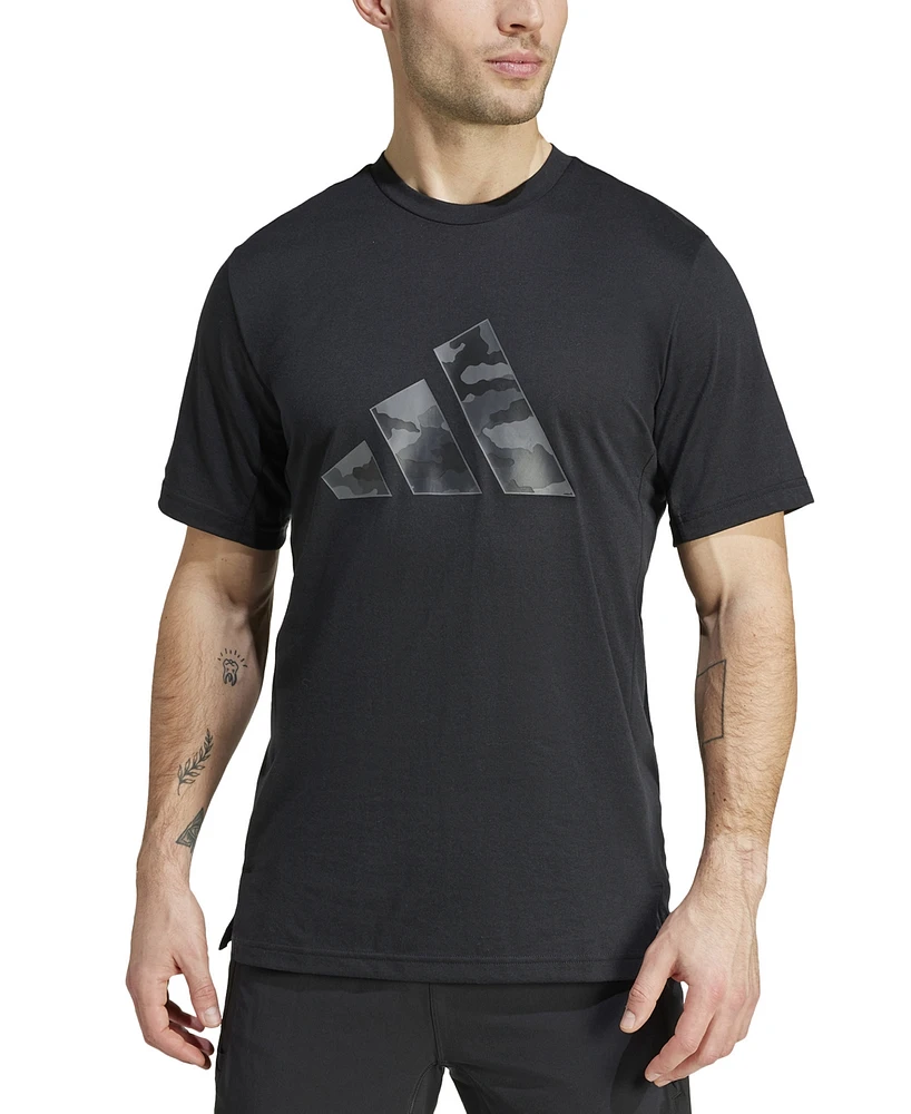 adidas Men's Train Essentials Camo Logo Graphic T-Shirt