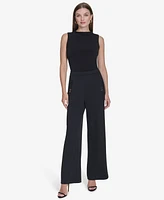 Halston Women's Logo Hardware Straight-Leg Pants