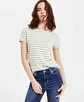 Liverpool Los Angeles Women's Short-Sleeve Striped Tee