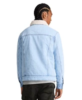 Cat Men's Denim Sherpa Lined Work Jacket