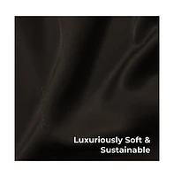 Cariloha Retreat 4-Piece Sateen Sheet Set | Black Sand | Cal King | Lyocell Material | Breathable, Corner Straps, Extra soft & Cooling