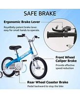 RoyalBaby Formula 12 Inch Kids Bike with Training Wheels & Coaster Brake, Blue