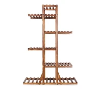 Unho 6-Tiered Wood Plant Stand Flower Pot Rack Bonsai Display Bench Patio Shelf Porch