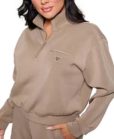 Guess Women's Half-Zip Pocket Sweatshirt